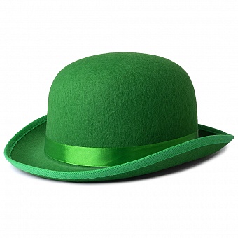 Шляпа Котелок фетр зеленый