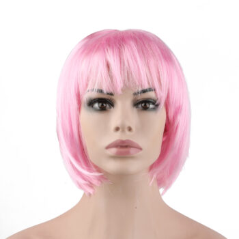Парик 'Каре' прямой волос, светло-розовый, 30см
