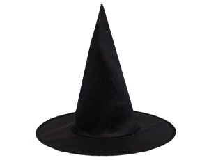 Шляпа ведьмы конус 34см