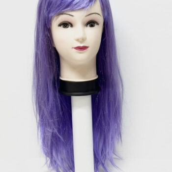 Парик прямой длинный волос с челкой темно/фиолетовый 60см