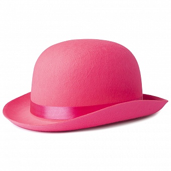 Шляпа Котелок фетр ярко-розовый
