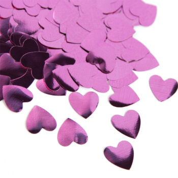 Конфетти Сердце 3см розовое металлик 1гр
