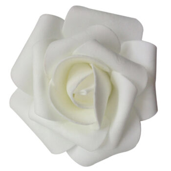 Декор свадебный 'Роза белая' 12 см.