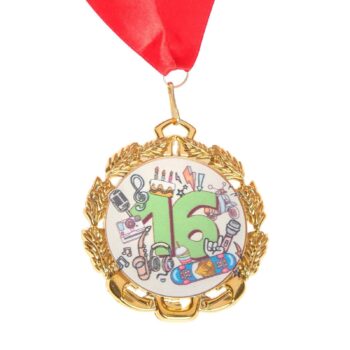 Медаль 16 лет юбилейная 7см