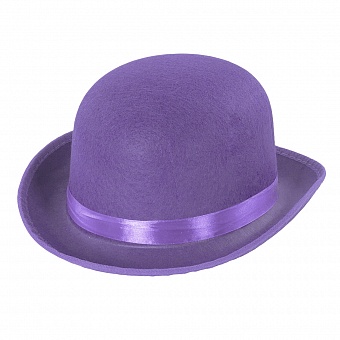 Шляпа Котелок фетр фиолетовый