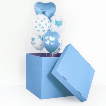 Коробка для шаров голубая, 60*60*60см
