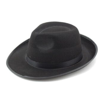 Шляпа 'Гангстер' Черная с черной лентой (фетр)