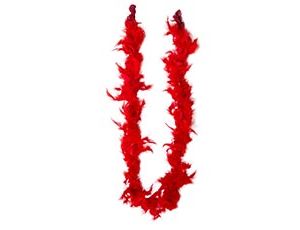 Боа (шарф-перо) красное 1,3м