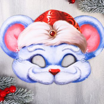 Маска новогодняя [Мышь Морозk (символ года), 26*18,5см