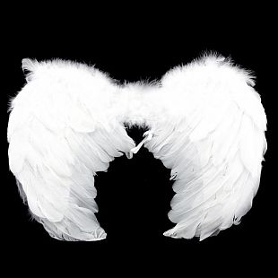 Крылья ангела 45*35см перьевые белые