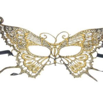 Карнавальная маска 'Бабочка' ажур, цвет золото