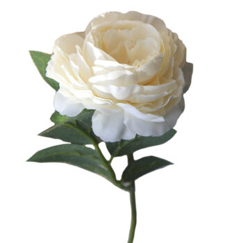 Роза 28см белая из ткани
