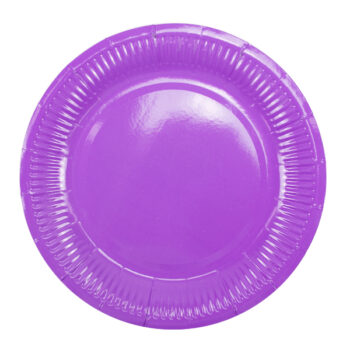 Тарелки бумажные ламинированные 'Purple'. 18см, 6шт