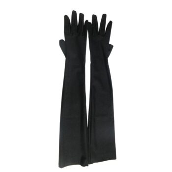 Перчатки длинные черные 55см