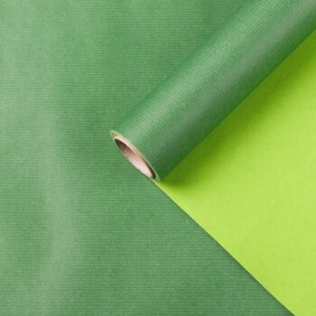 Бумага упаковочная крафт 80см*10м малахитово-зеленый 2 сторны