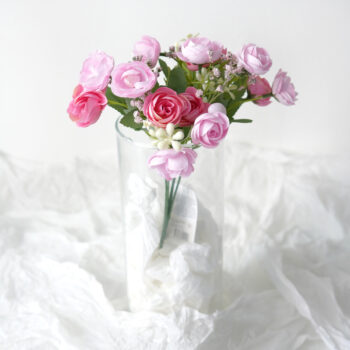 Букет Розы 15 бутонов 30см розовый