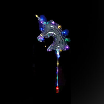 K Bubble Сфера Единорог светящийся на палочке (комплект)