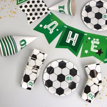 Набор бумажной посуды [С днём рождения, Футболистk