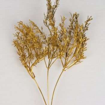 Цветы искусственные 'Пушистая веточка' 34 см, золото