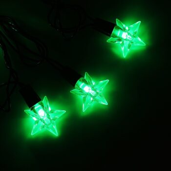 Светодиодная гирлянда 'Метраж' уличная, звезда зеленая (40 диодов, 8 режимов, нить темная) 5м.