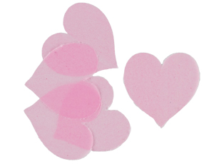 Конфетти Сердце 2,5см розовое бумага 20гр