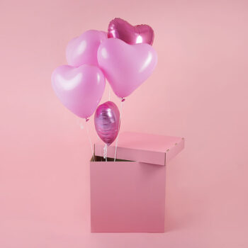 Коробка для шаров розовая, 60*60*60см