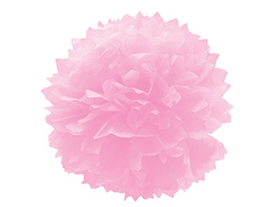 Помпон бумажный розовый 40см