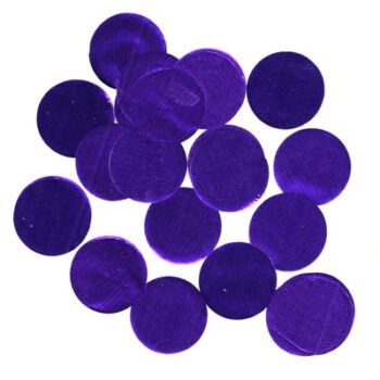 Конфетти Круг 3см фиолетовый металлик 1гр