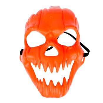 Маска Хэллоуин пластик оранжевая