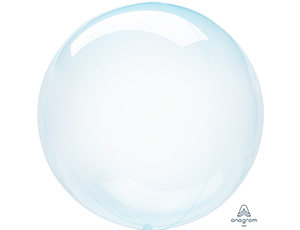 Шар прозрачный 'Bubble'. Без рисунка, кристалл, цвет голубой (Blue)