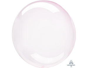 Шар прозрачный 'Bubble'. Без рисунка, кристалл, цвет темно-розовый (Light Pink)