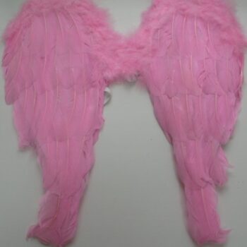 Крылья перьевые ангела 42*40 розовые СКИДКА